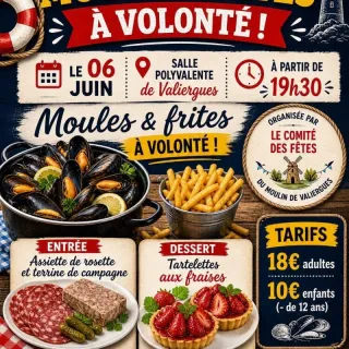 Repas moules frites