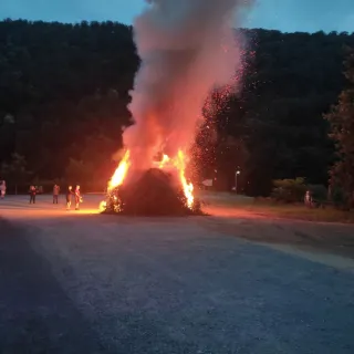 Feu de la Saint Jean à Spontour