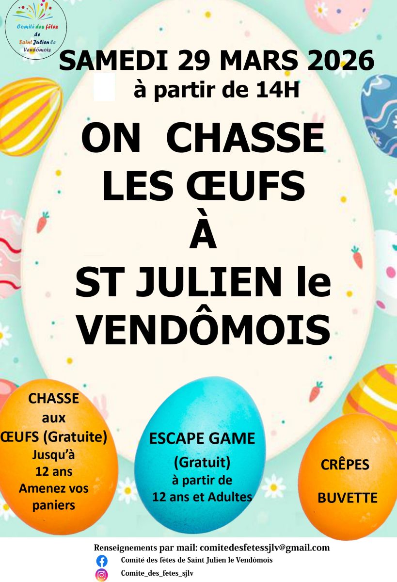 Chasse aux œufs à Saint-Julien-Le-Vendomois