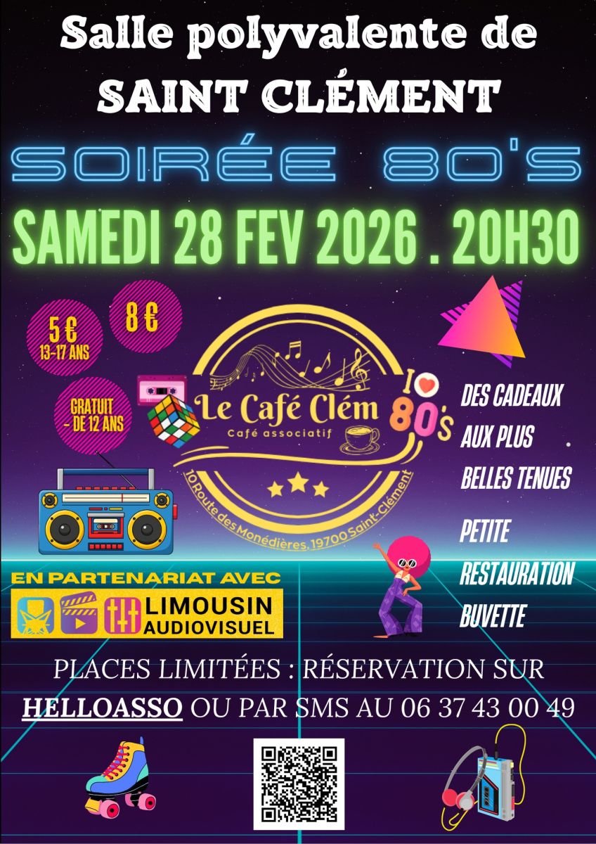 Soirée dansante années 80's