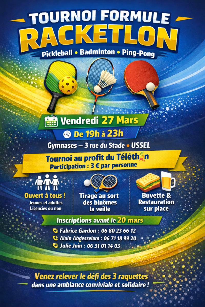 Tournoi formule Racketlon