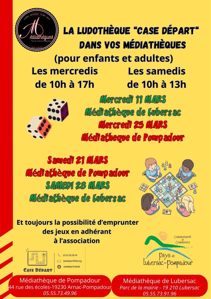 Ludothèque "case départ" à la médiathèque de L ...