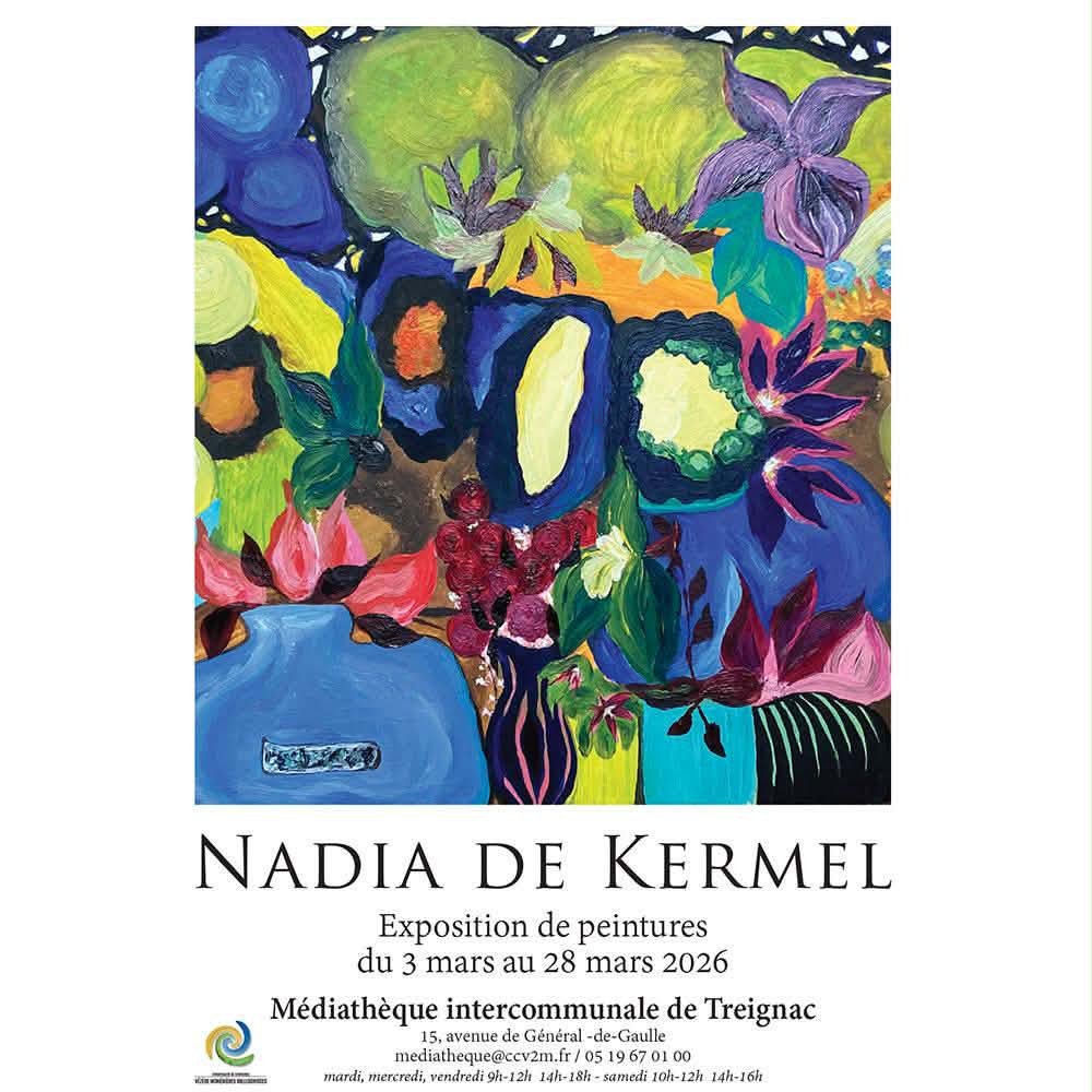 Médiathèque : Exposition de peintures de Nadia ...