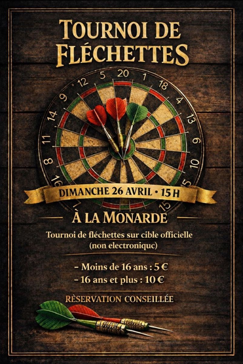 Tournoi de fléchettes à La Monarde