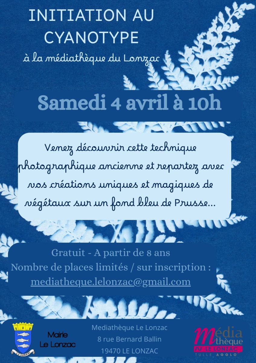 Médiathèque : Initiation Cyanotype