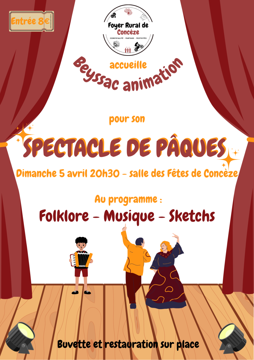 Spectacle de Pâques du Foyer Rural de Concèze