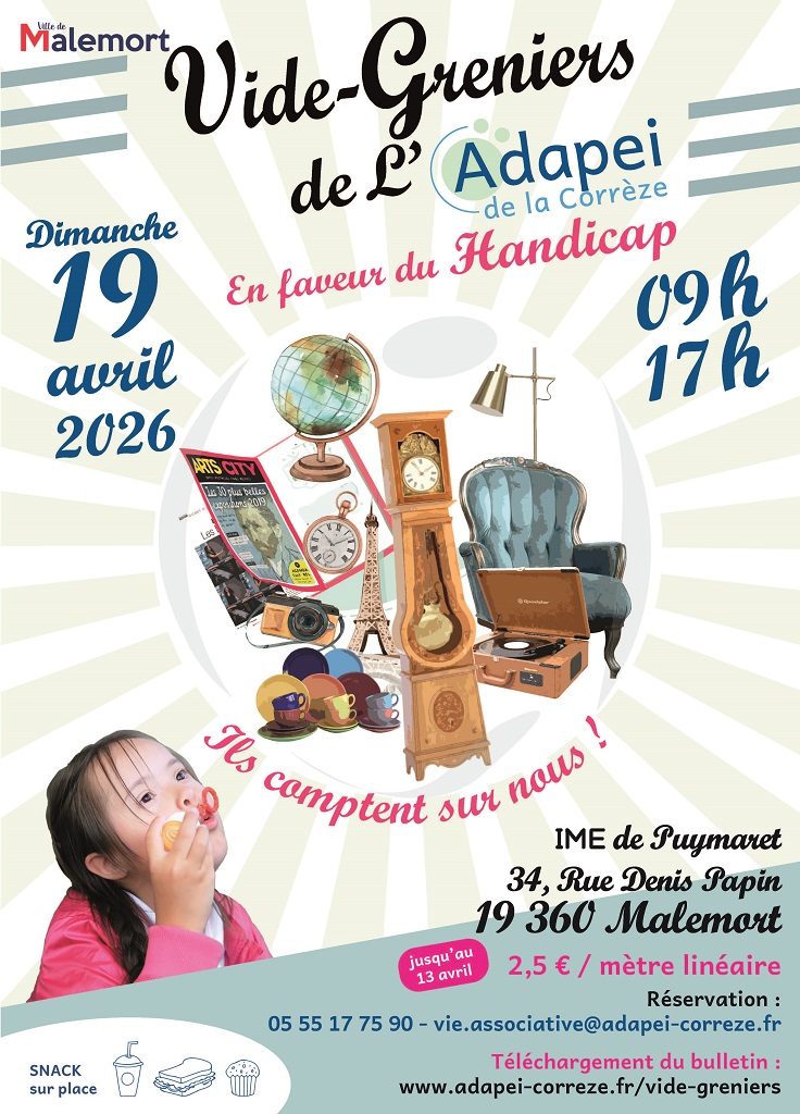 Vide-greniers de l'ADAPEI de la Corrèze