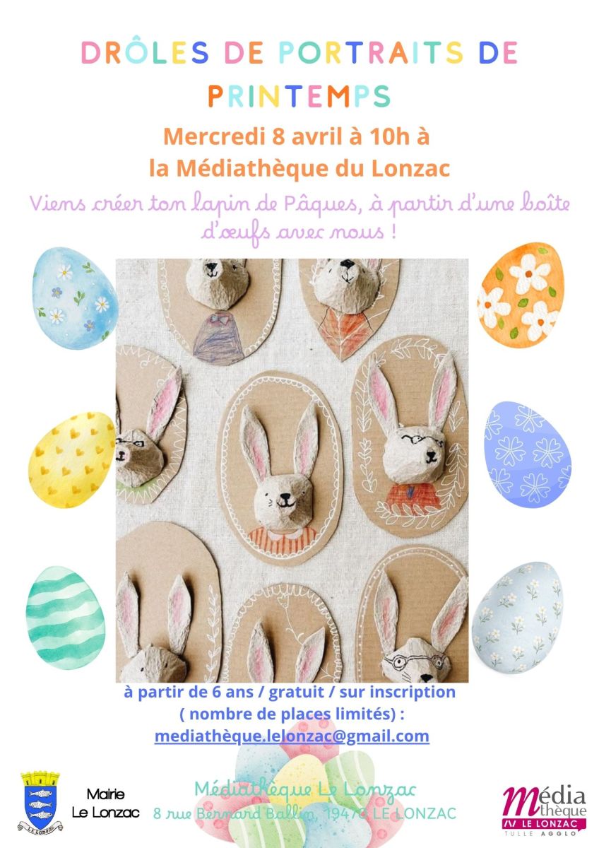 Médiathèque : Droles de portraits de printemps