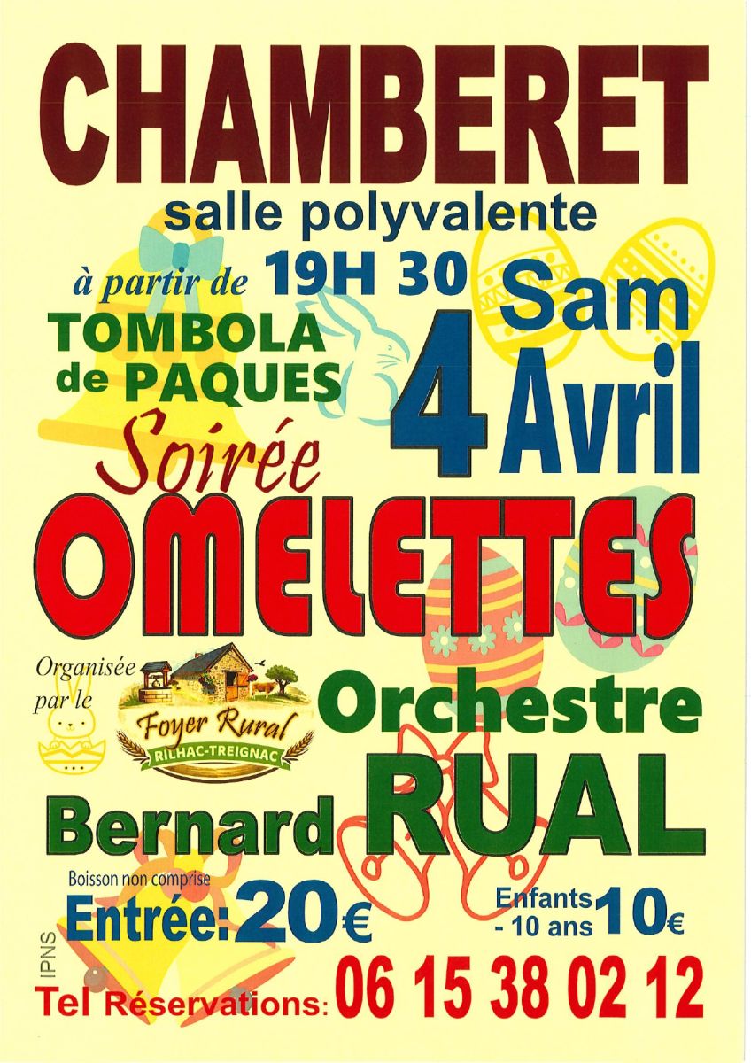 Soirée omelettes à Chamberet