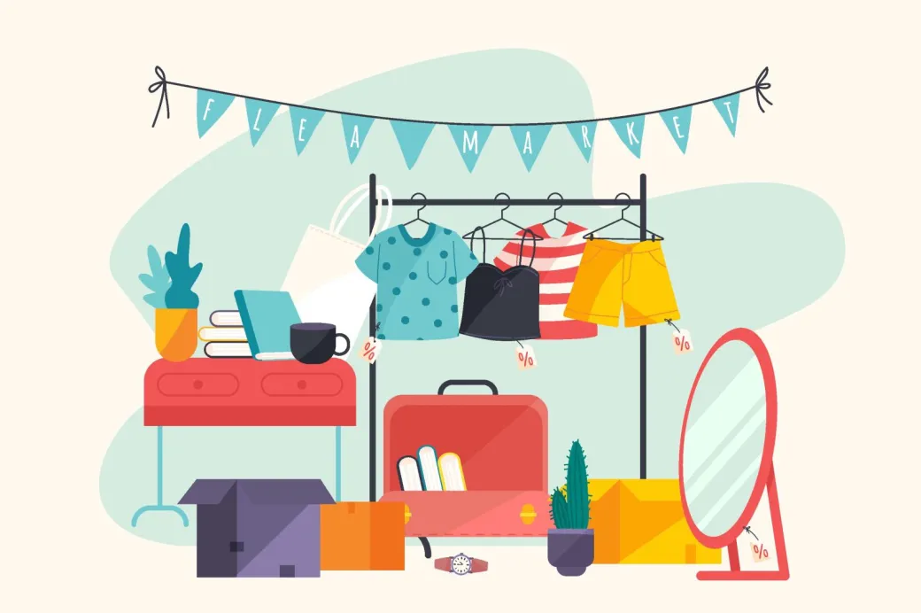 Brocante et vide-greniers - Crédit: FREEPIK