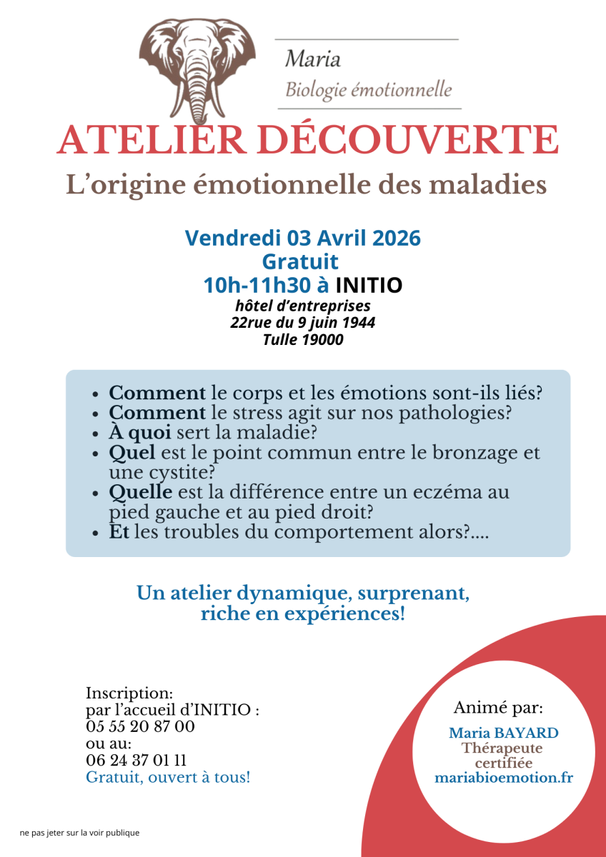 Atelier découverte : L’origine émotionnelle de ...