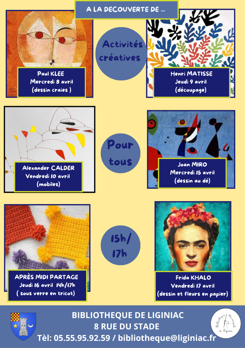 Découvrir l'art à la bibliothèque de Liginiac