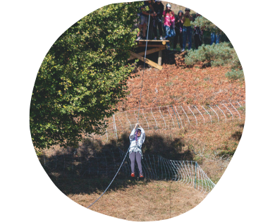 Domaine de Sédières : Descente en tyrolienne