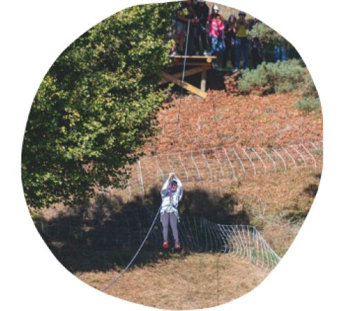 Domaine de Sédières : Descente en tyrolienne