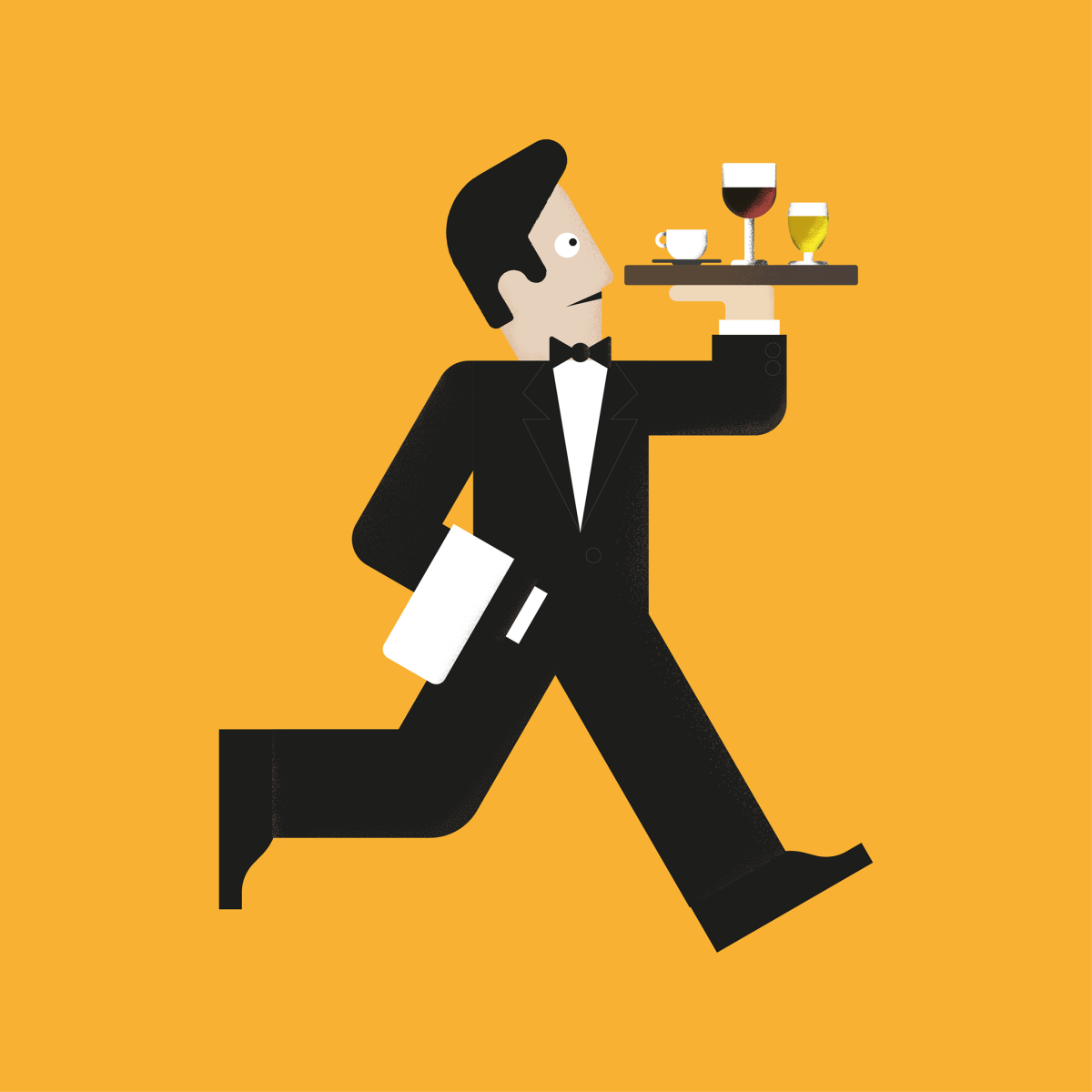 Course des serveuses et garçons de café