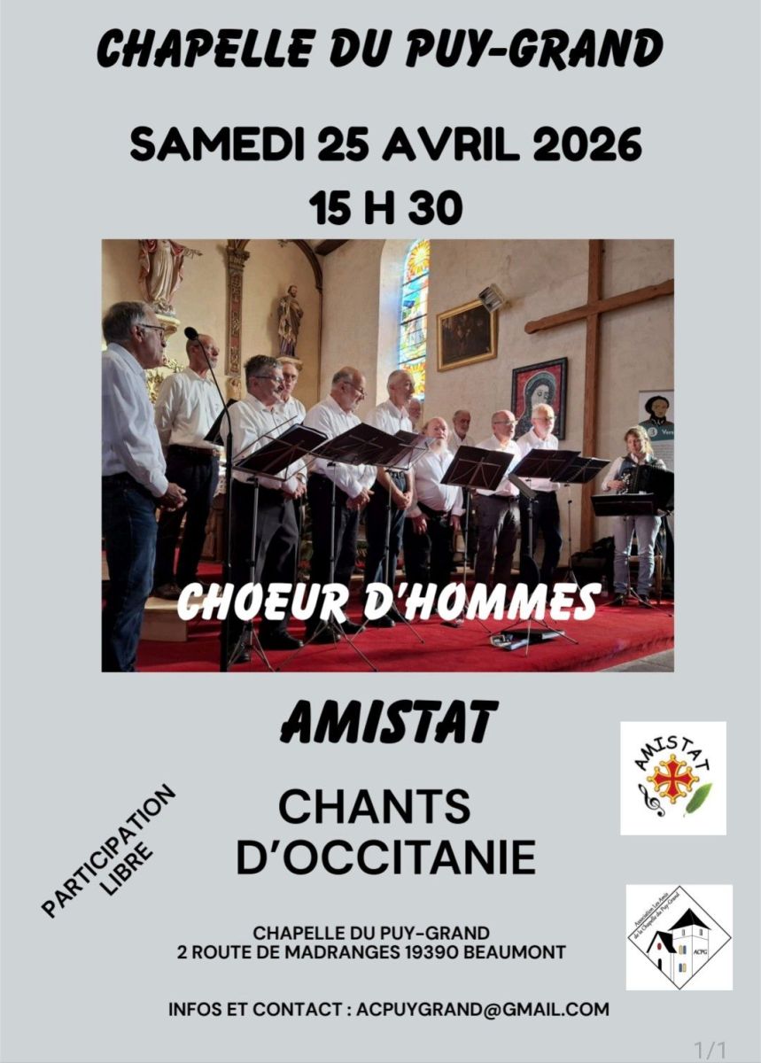 Chapelle du Puy Grand : Choeur d'hommes