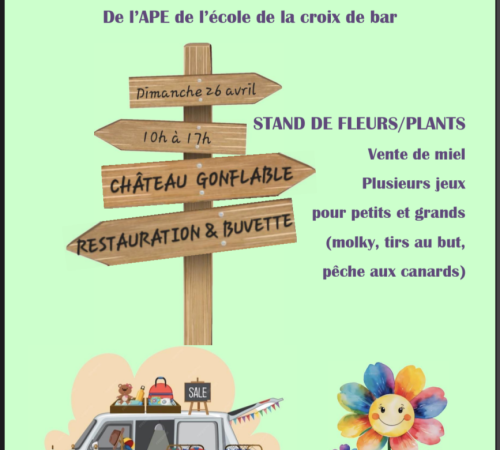 Vide bazard de l'APE de la croix de bar