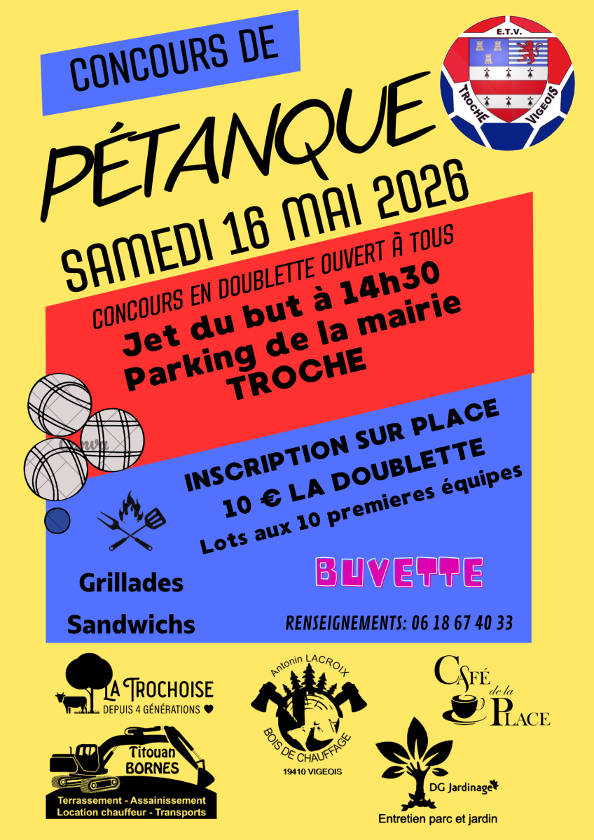 CONCOURS PETANQUE