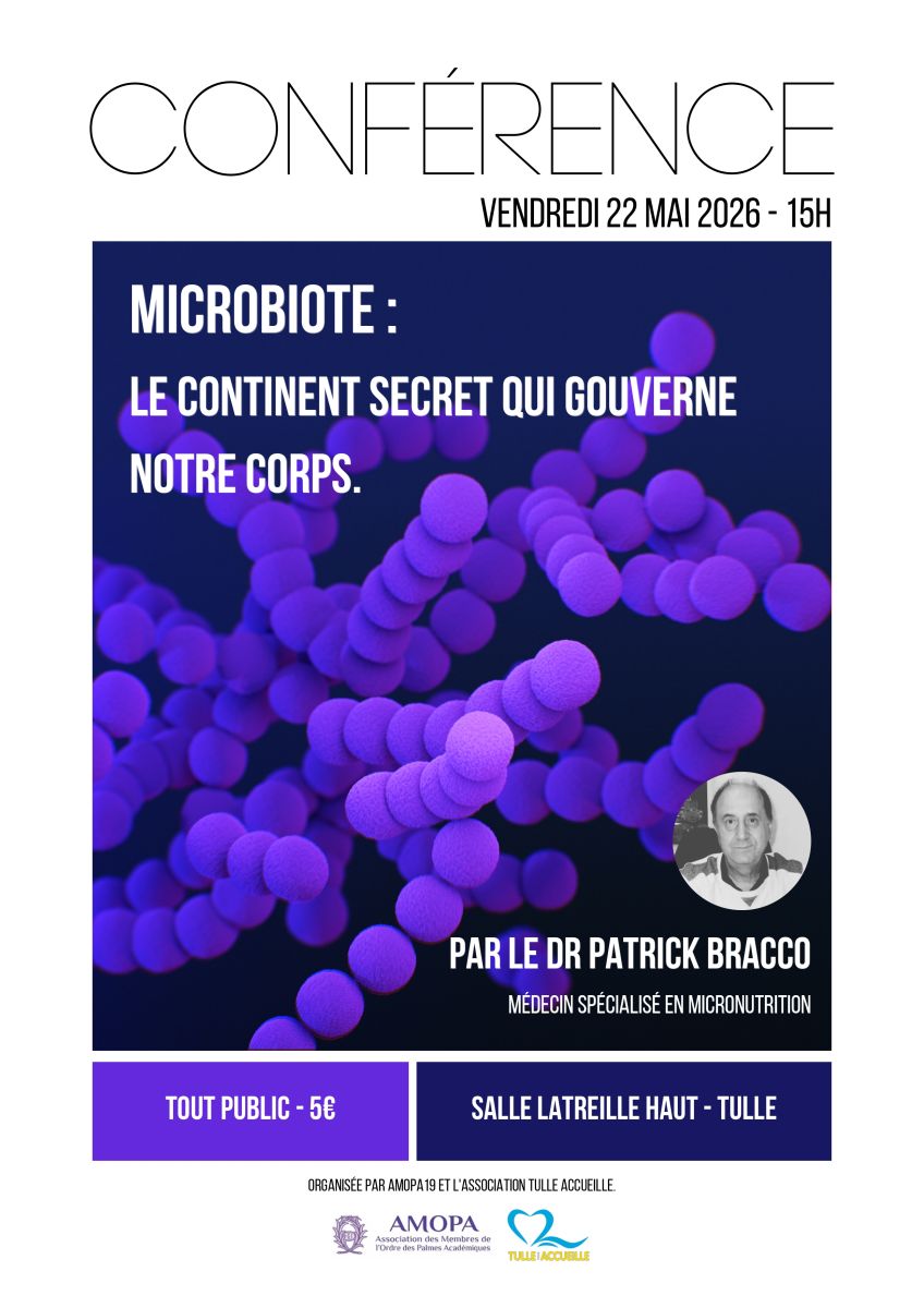 Conférence : "Le microbiote : le continent sec ...