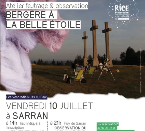 Bergère à la belle étoile : atelier feutrage