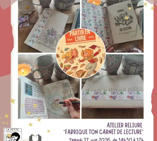 Atelier reliure "Fabrique ton carnte de lectures"