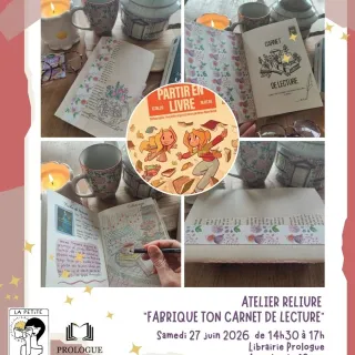 Atelier reliure "Fabrique ton carnte de lectures"
