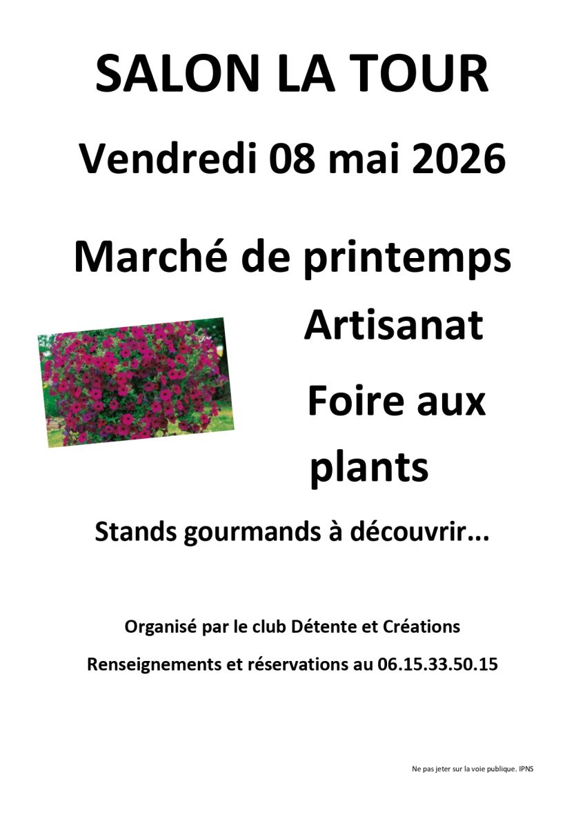 Marché de printemps et foire aux plants