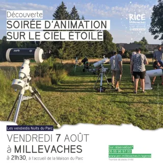 Soirée d'animation sur le ciel étoilé