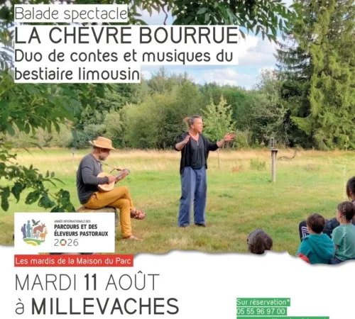 Spectacle La chèvre bourrue, duo de contes et musiques du bestiaire limousin