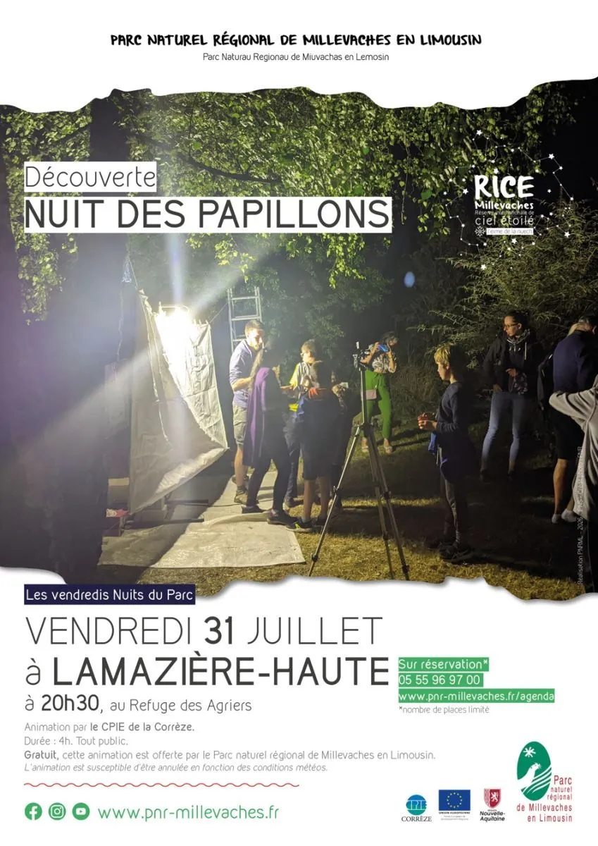 Nuit des papillons - Crédit: PNR MILLEVACHES