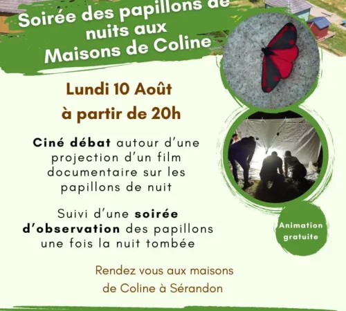 Soirée des papillons de nuit aux Maisons de Coline