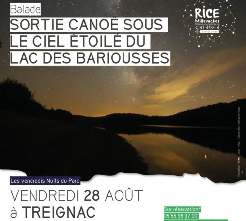 Sortie canoë sous le ciel étoilé des Bariousses
