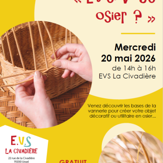 Atelier vannerie parents-enfants "Et si vous osier?"