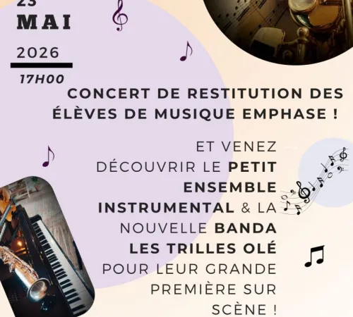 La Conserverie : Concert de restitution des élèves de musique Emphase