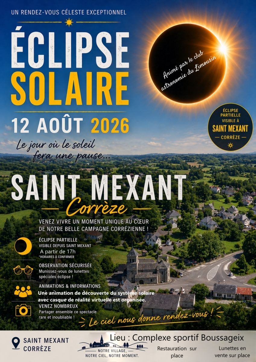 Eclipse solaire - Crédit: club astronomie du limousin