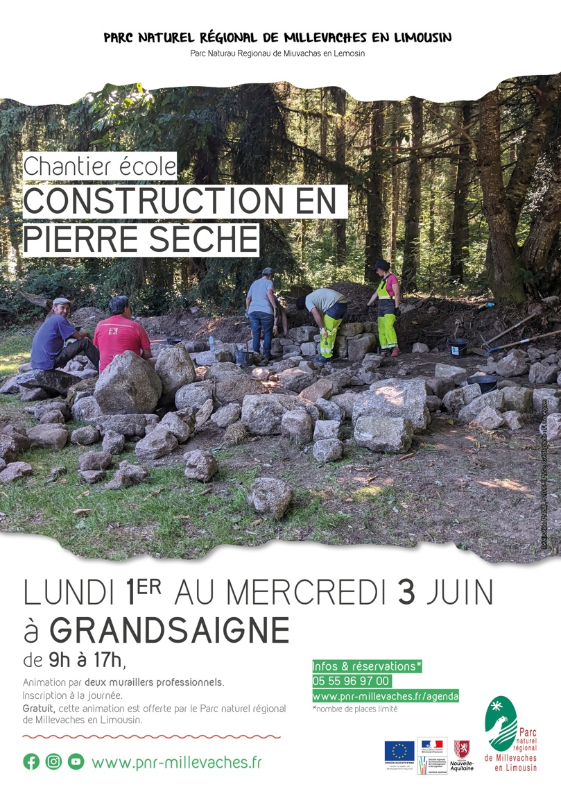 Chantier école de construction en pierre sèche