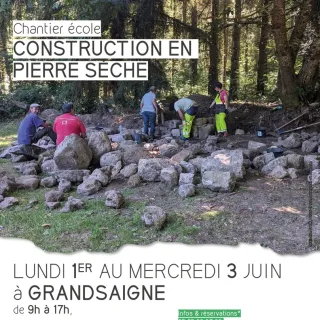 Chantier école de construction en pierre sèche