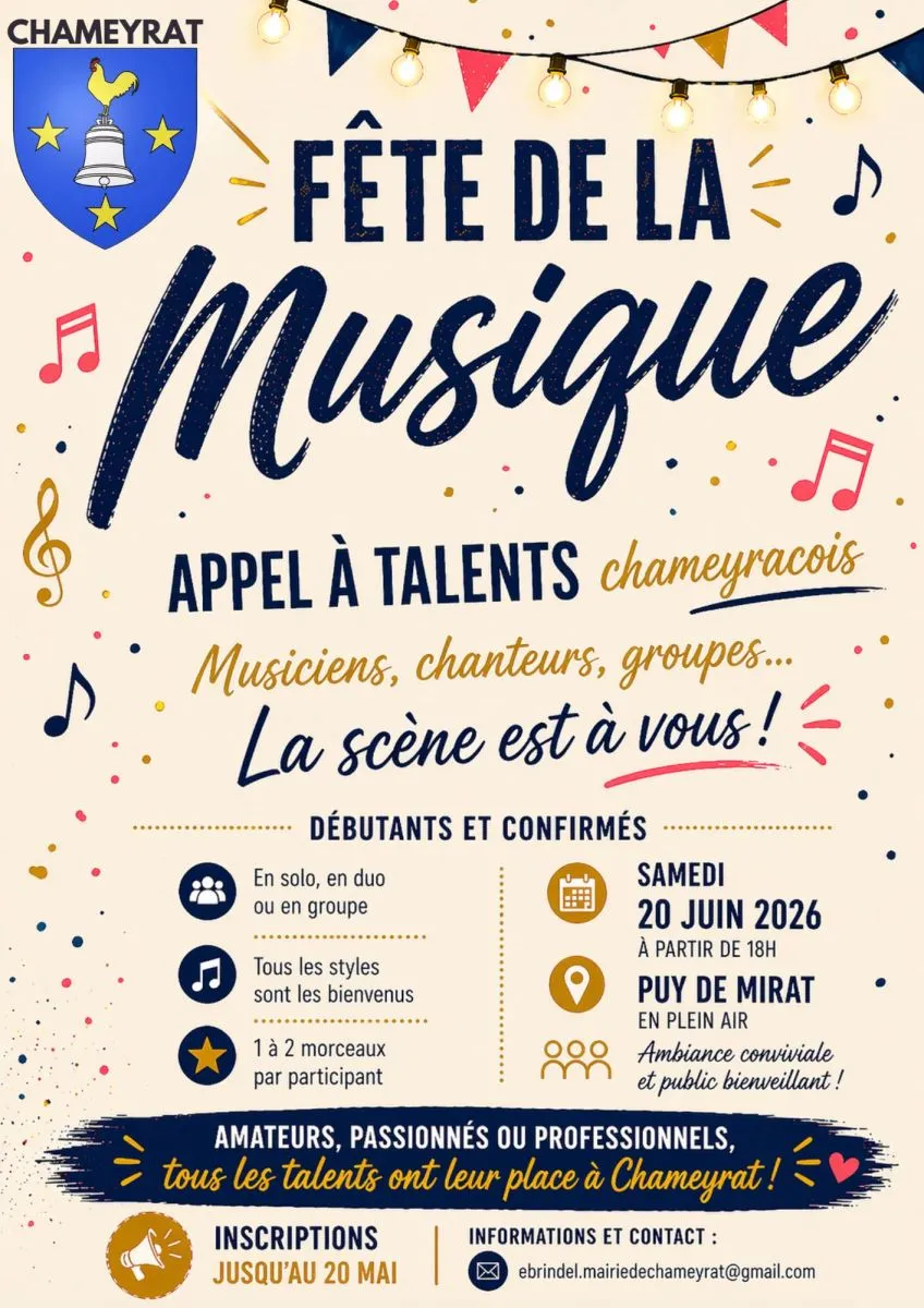 Fête de la musique - Crédit: Mairie de Chameyrat