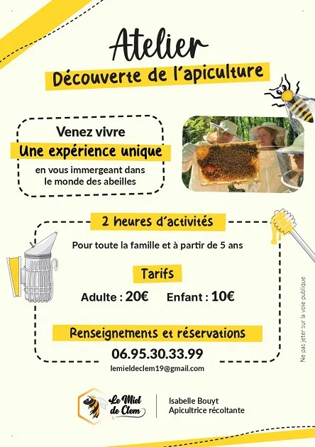 Atelier découverte de ... - Crédit: Le Miel de Clem