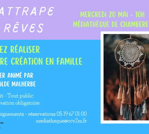 Médiathèque : Atelier Attrape Rêves