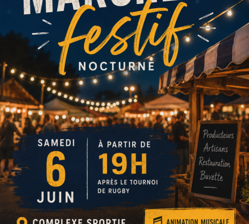 Marché festif nocturne