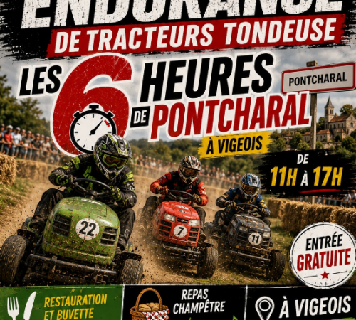 Les 6h de Pontcharal en tracteur tondeuse