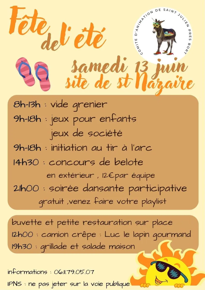 Fête de l'été - Crédit: Comité d'animation Saint Julien prés Bort