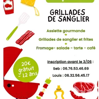 Grillade de sanglier à Perpezac le Blanc