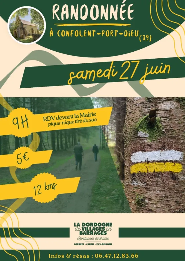 Randonnée Confolent P ... - Crédit: La Dordogne de villages en barrages