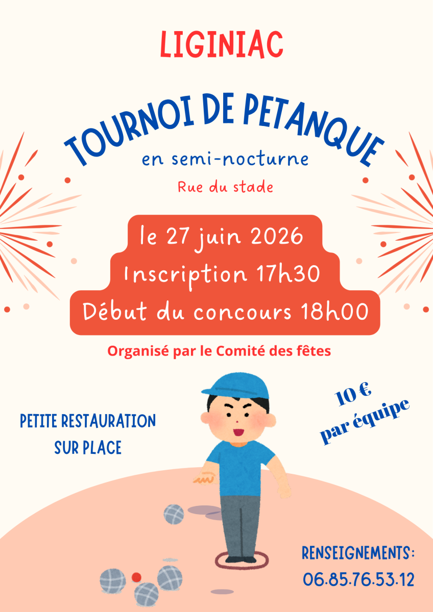 Concours de pétanque ... - Crédit: CDF LIGINIAC