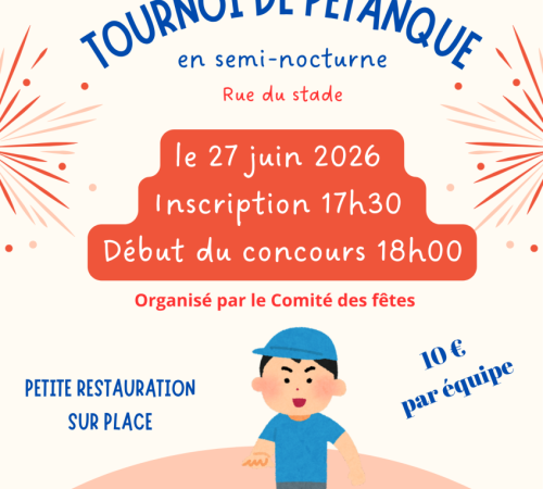 Concours de pétanque semi nocturne