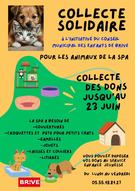 Collecte solidaire po ... - Crédit: Ville de Brive