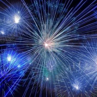 Feu d'artifice à Saint-Pardoux-Corbier
