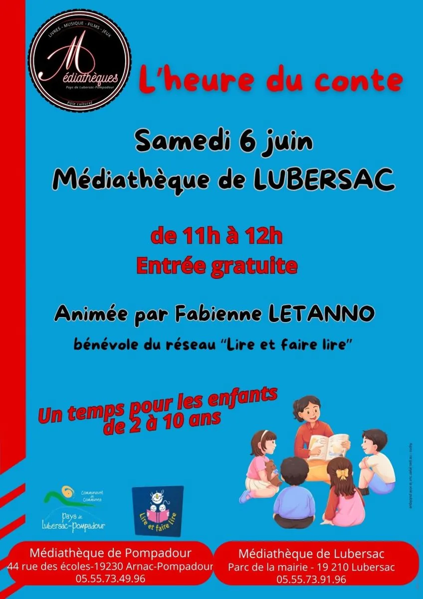 L'heure du conte - Crédit: Médiathèques PLP